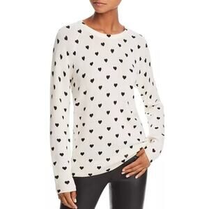 Equipment Sloane Heartfelt Cashmere Sweater White And Black Size S